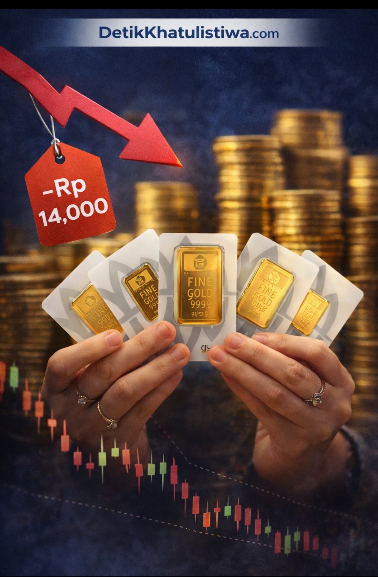 Harga Emas Antam Turun Rp14.000, Investor Wait and See: Saatnya Beli atau Tahan?