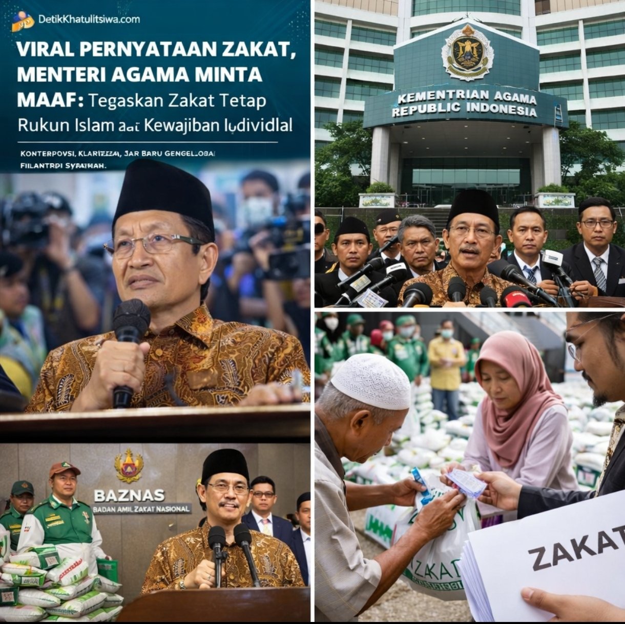 Zakat “Tak Populer” Picu Kegaduhan Nasional: Menteri Agama Minta Maaf, Publik Soroti Sensitivitas dan Tata Kelola Dana Umat