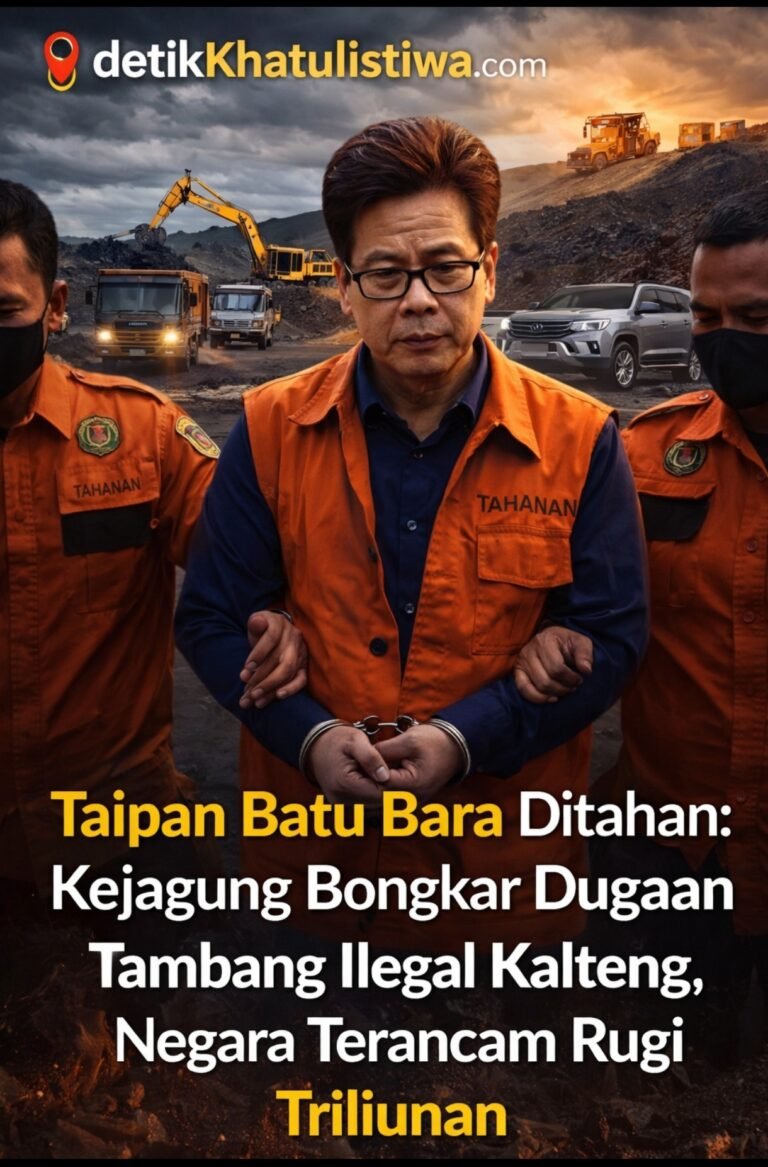 Taipan Batu Bara Ditahan: Kejagung Bongkar Dugaan Tambang Ilegal Kalteng, Negara Terancam Rugi Triliunan