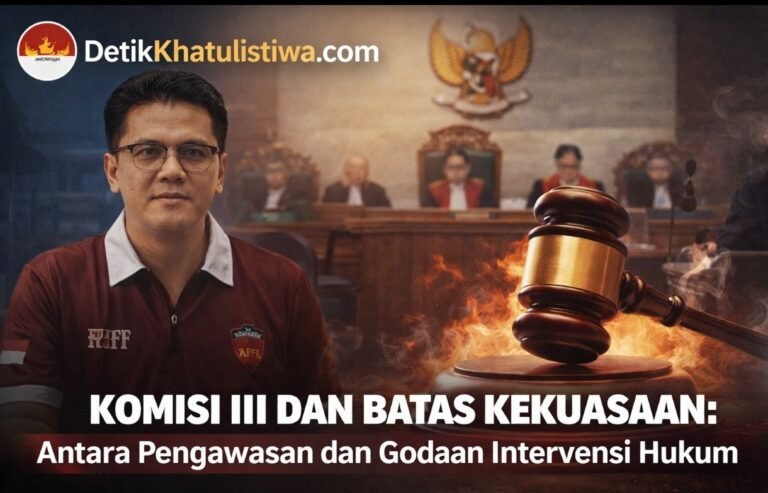 “Komisi III dan Batas Kekuasaan: Antara Pengawasan dan Godaan Intervensi Hukum”