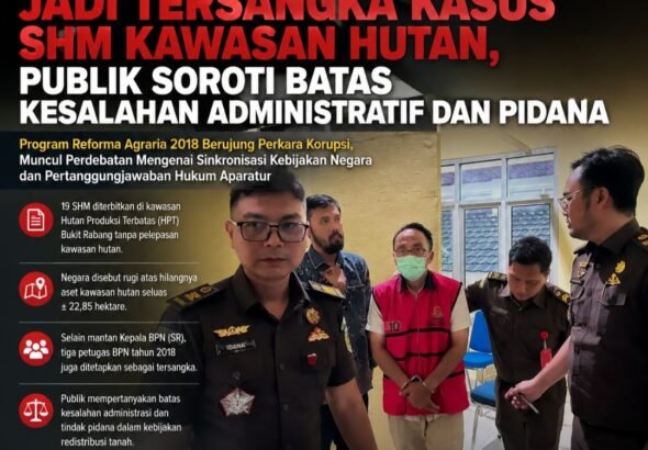 Eks Kepala BPN Bengkulu Selatan Jadi Tersangka Kasus SHM Kawasan Hutan, Publik Soroti Batas Kesalahan Administratif dan Pidana