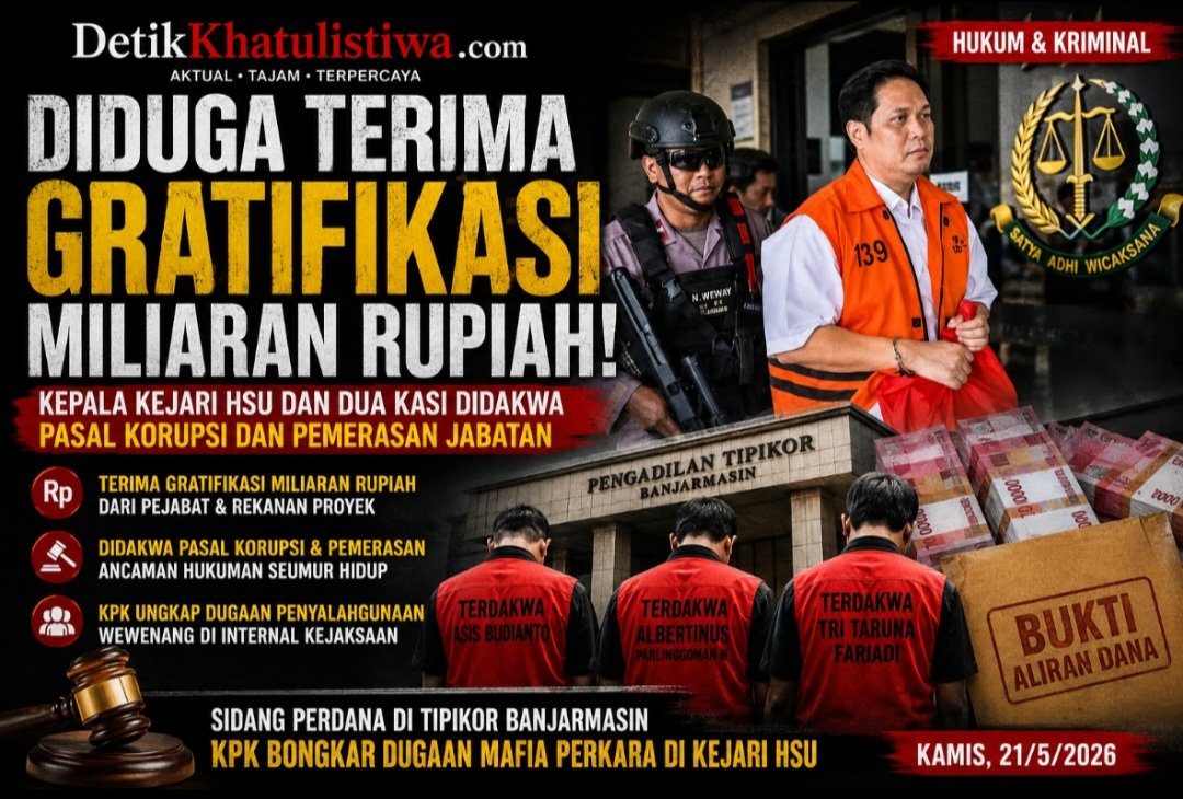 “Ngutang Demi Selamat dari Pidana”: Kesaksian Kadisdikbud HSU Bongkar Dugaan Pemerasan oleh Mantan Kajari