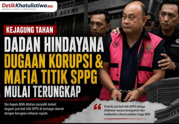 Kejagung Tahan Eks Kepala BGN Dadan Hindayana, Dugaan Korupsi dan Mafia Titik SPPG Mulai Terkuak