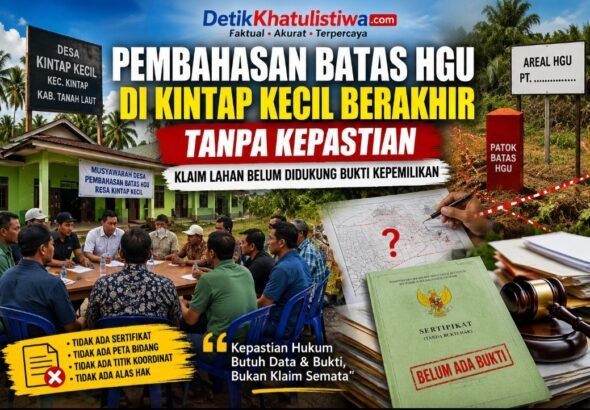 PEMBAHASAN BATAS HGU DI KINTAP KECIL BERAKHIR TANPA KEJELASAN, KLAIM LAHAN BELUM DIDUKUNG BUKTI KEPEMILIKAN
