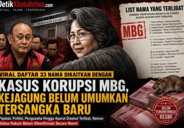 VIRAL DAFTAR 33 NAMA DIKAITKAN DENGAN KASUS KORUPSI MBG, KEJAGUNG BELUM UMUMKAN TERSANGKA BARU