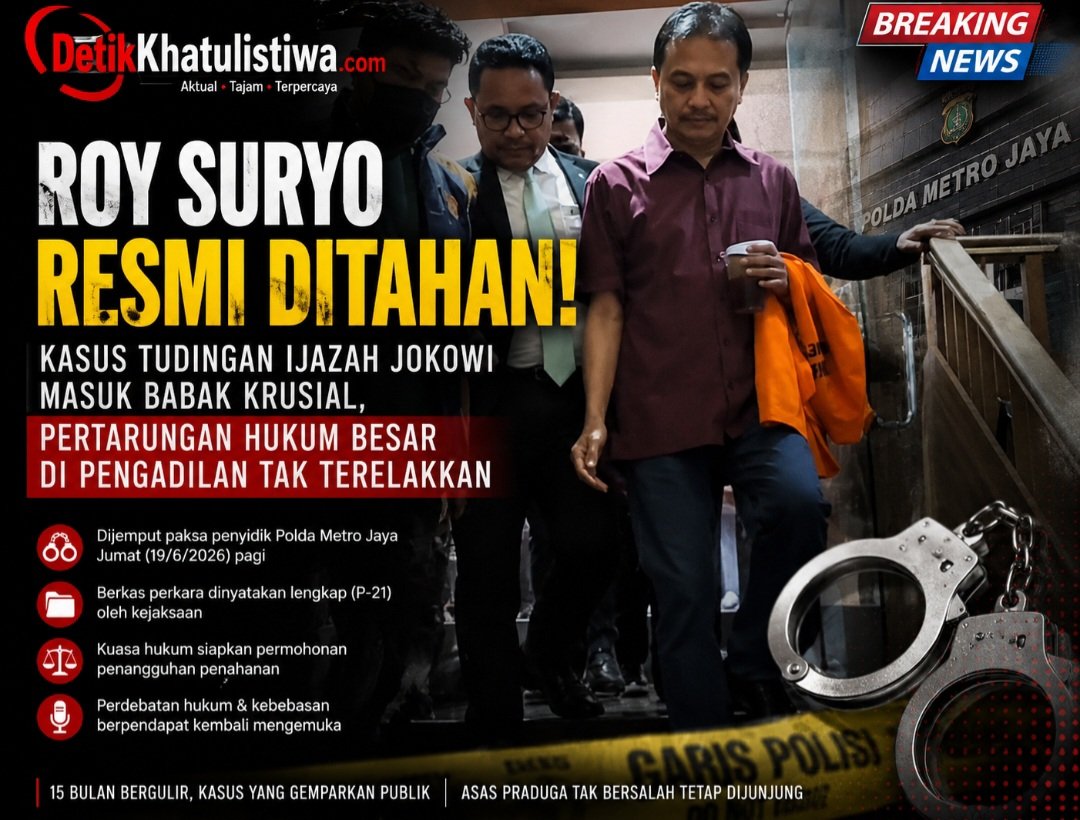 ROY SURYO RESMI DITAHAN! KASUS TUDINGAN IJAZAH JOKOWI MASUK BABAK KRUSIAL, PERTARUNGAN HUKUM BESAR DI PENGADILAN TAK TERELAKKAN