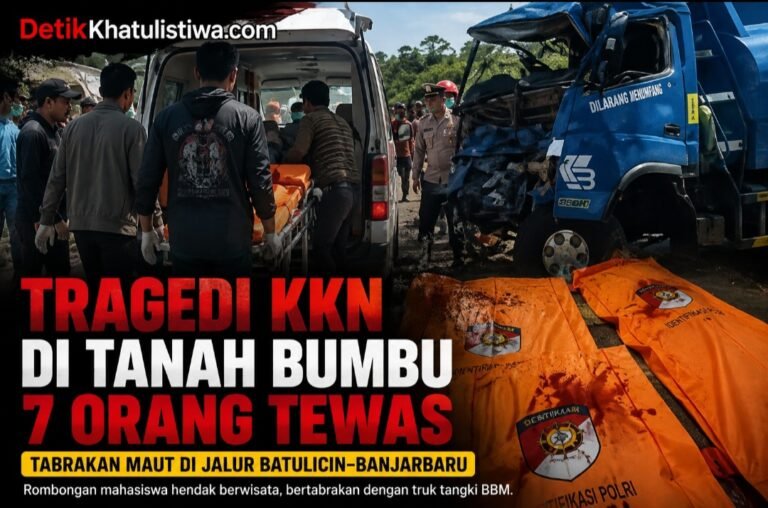 Tragedi KKN di Tanah Bumbu: Tujuh Orang Meninggal Dunia dalam Kecelakaan Maut di Jalur Batulicin–Banjarbaru, Polisi Selidiki Penyebab Pasti