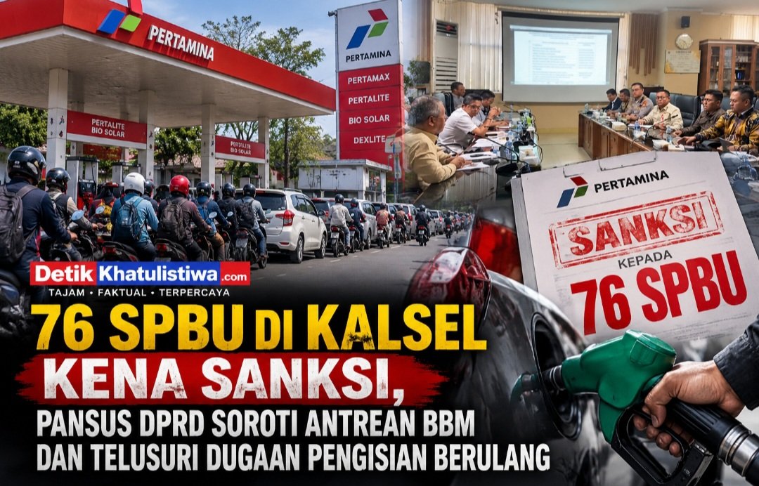 76 SPBU di Kalsel Kena Sanksi, Pansus DPRD Soroti Antrean BBM dan Telusuri Dugaan Pengisian Berulang